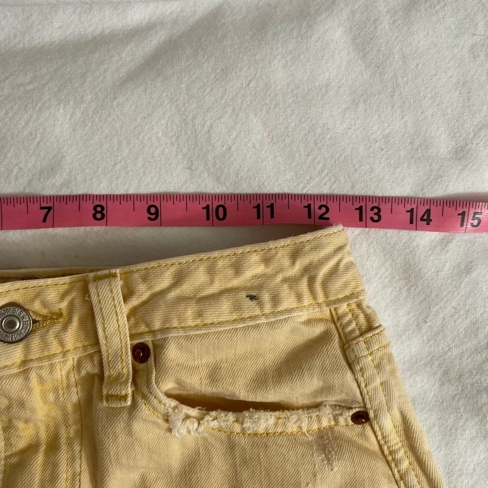Abercrombie & Fitch Yellow Denim Mini Skirt